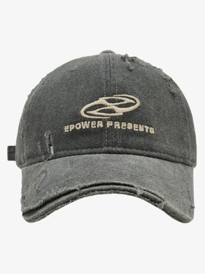 Ripped Denim Baseball Cap - thumbnail 4