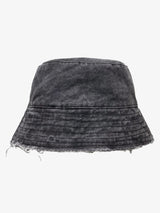 Distressed Denim Raw Edge Destroyed Bucket Hat