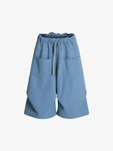 Side Pockets Drawstring Waist Casual Jorts