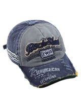 Retro Letter Denim Cap Distressed Vintage Street Style - 19804
