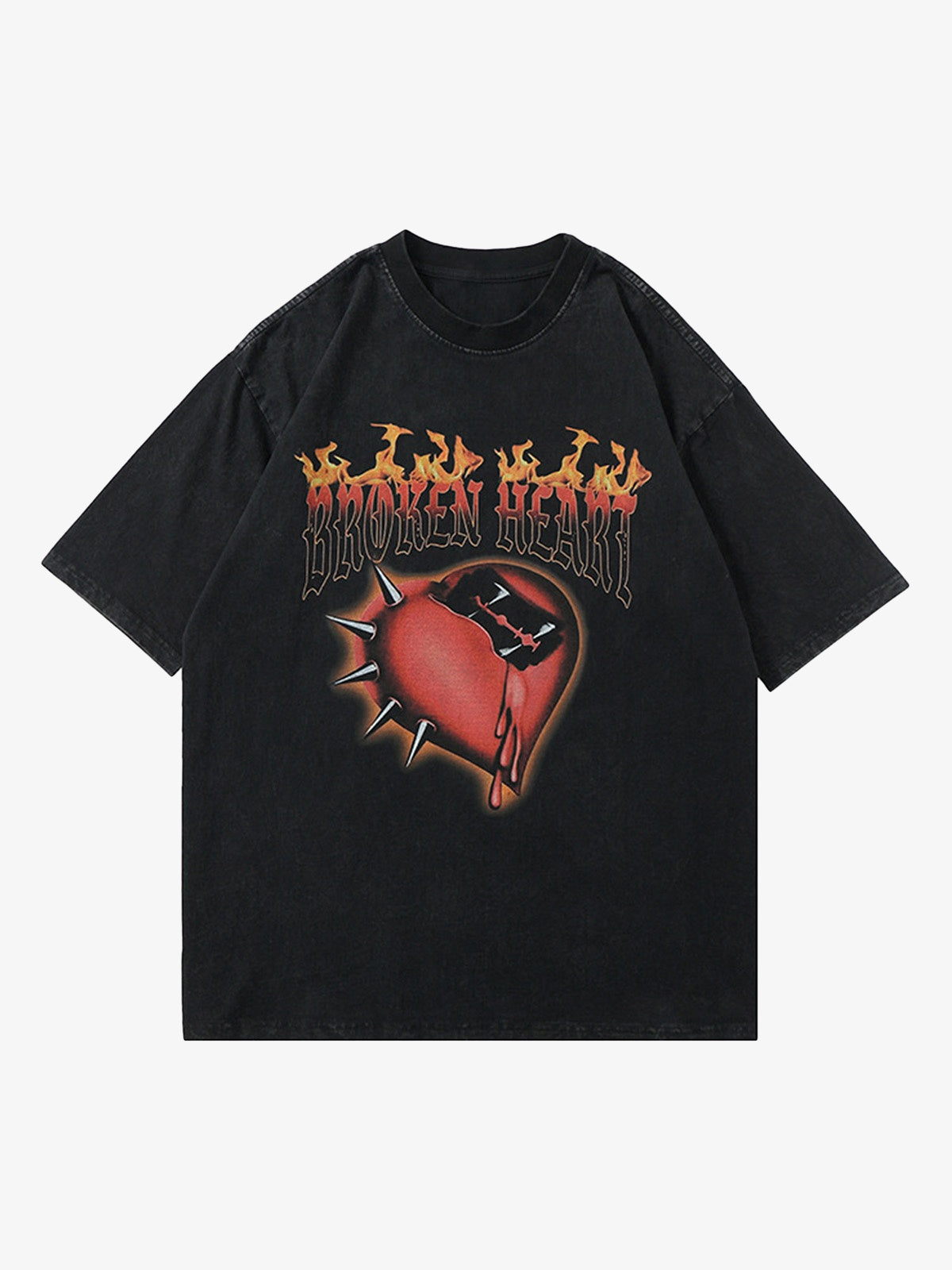 High Street Heart-print Dark T-shirt
