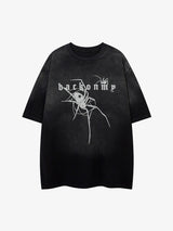 Retro High Street Spider Pattern Foam T-shirt