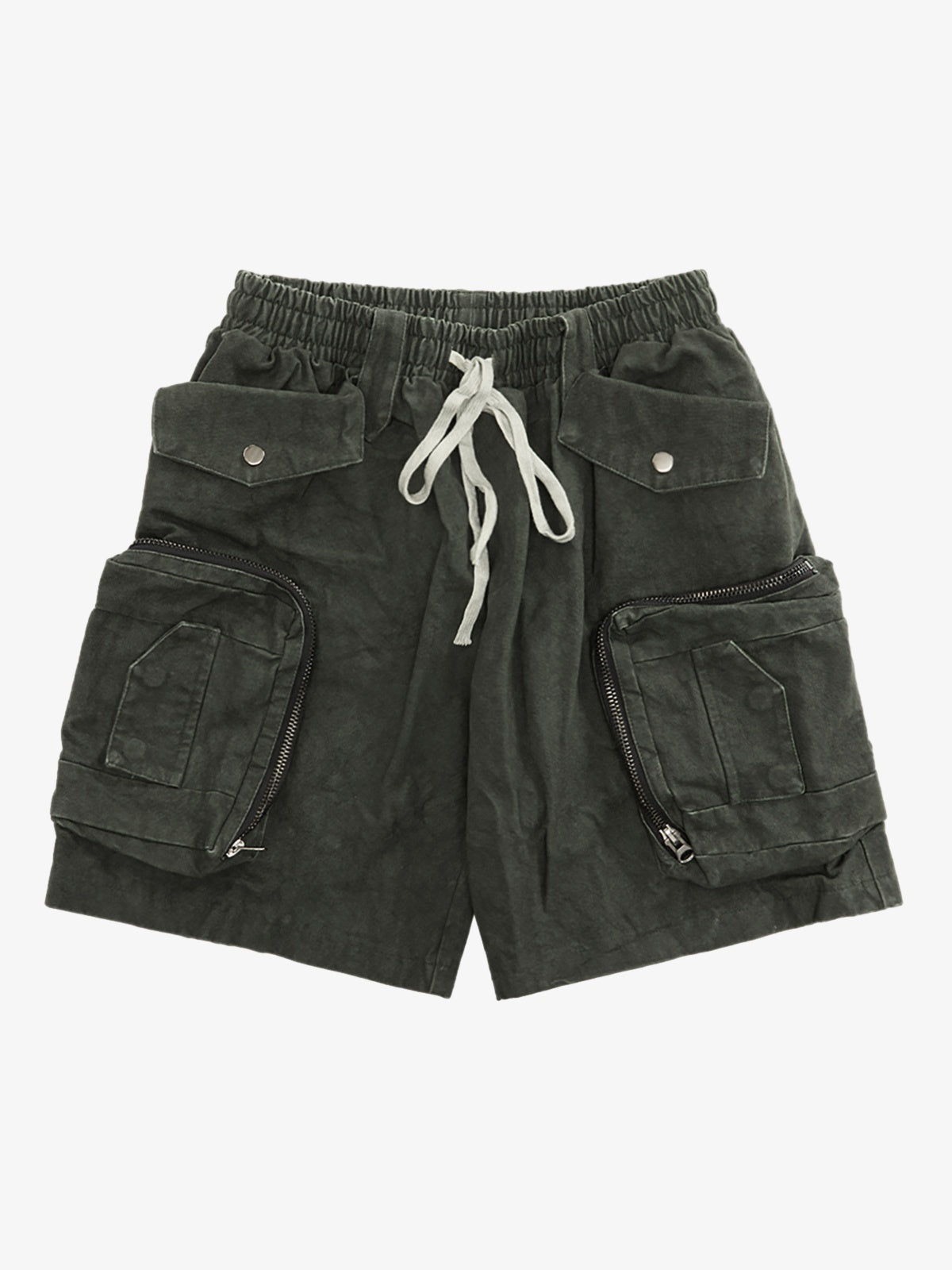 Heavy Tie Dye Multi Pockets Washed Shorts