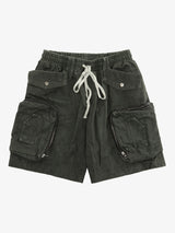 Heavy Tie Dye Multi Pockets Washed Shorts