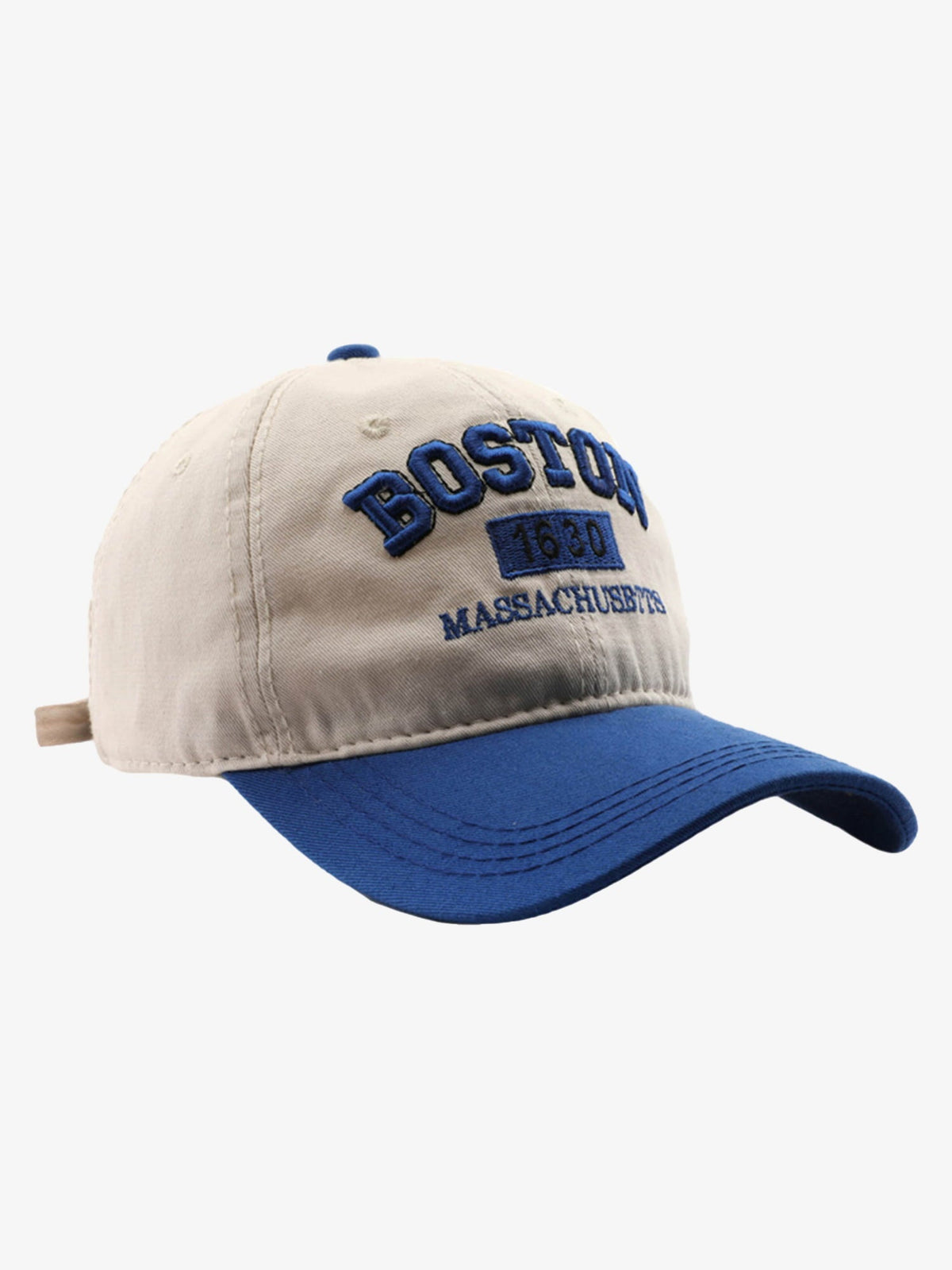 Gorra retro – crema azul, vista de tres cuartos | XoKool