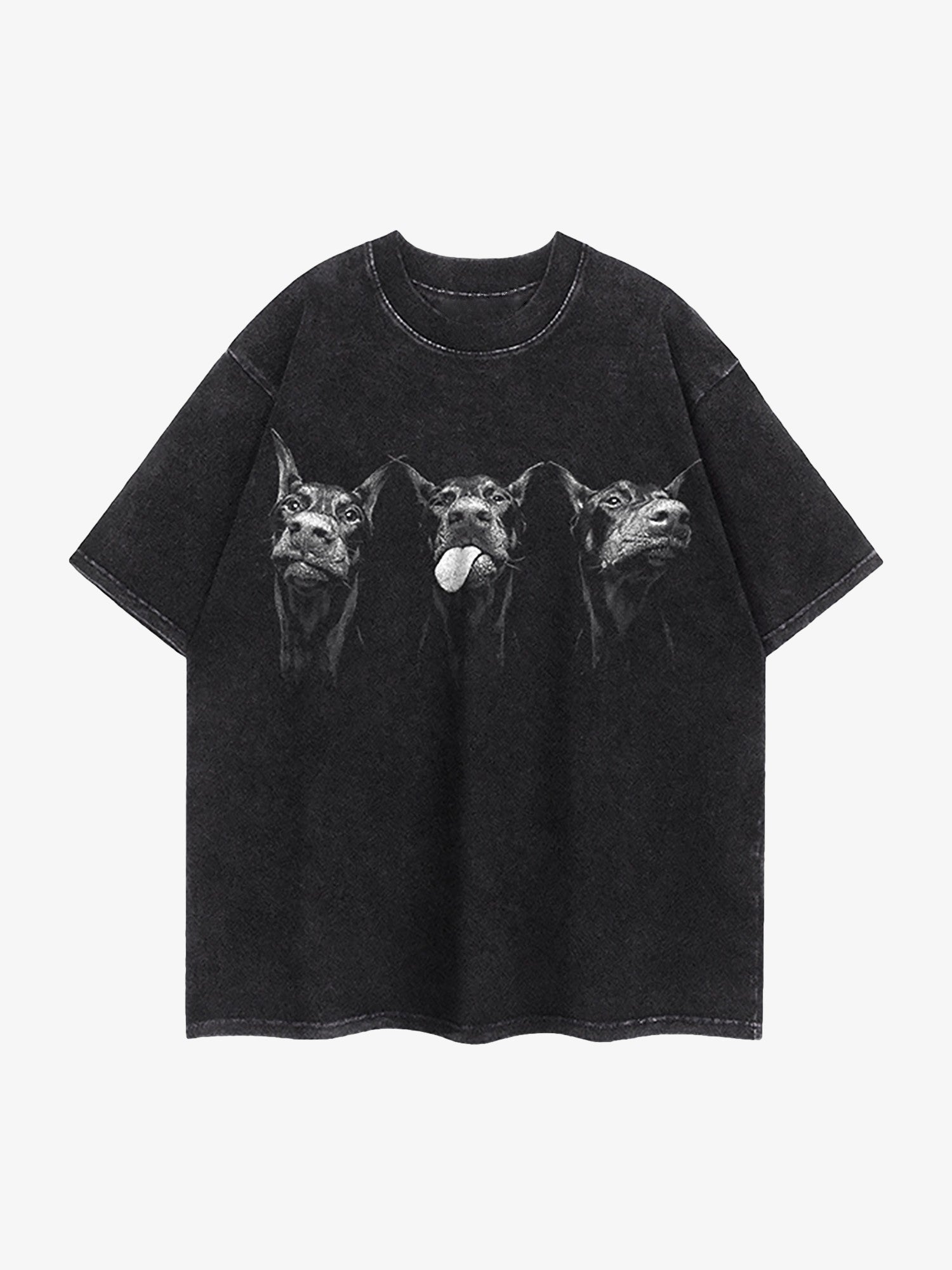 Doberman Print Washed Vintage T-shirt