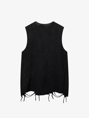 Vintage Necklace Star Print Hip-Hop Tank Top - thumbnail 4