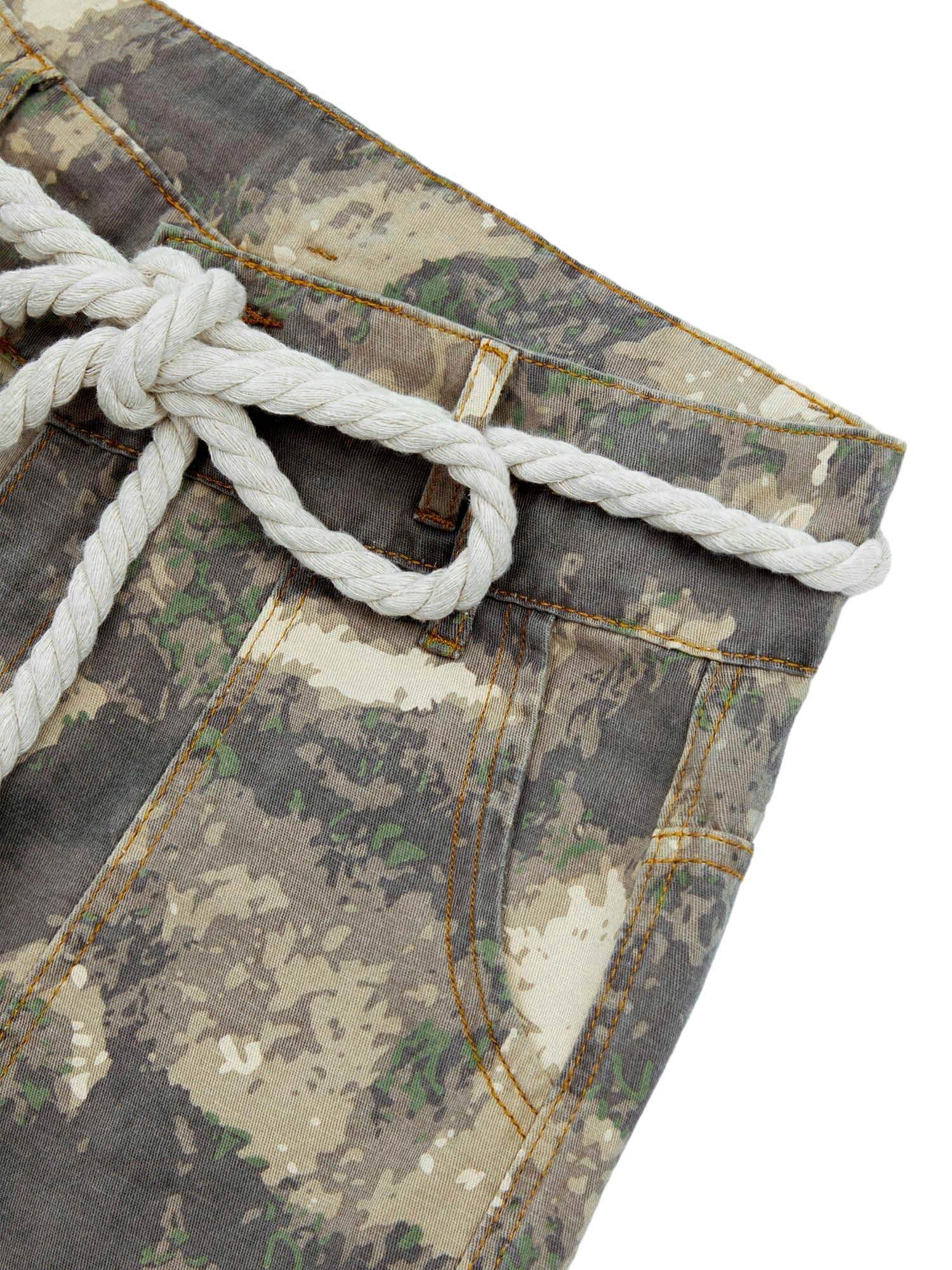 Camo Baggy Wide Leg Pockets Cargo Pants Street Utility - 9006 - Xokool ®