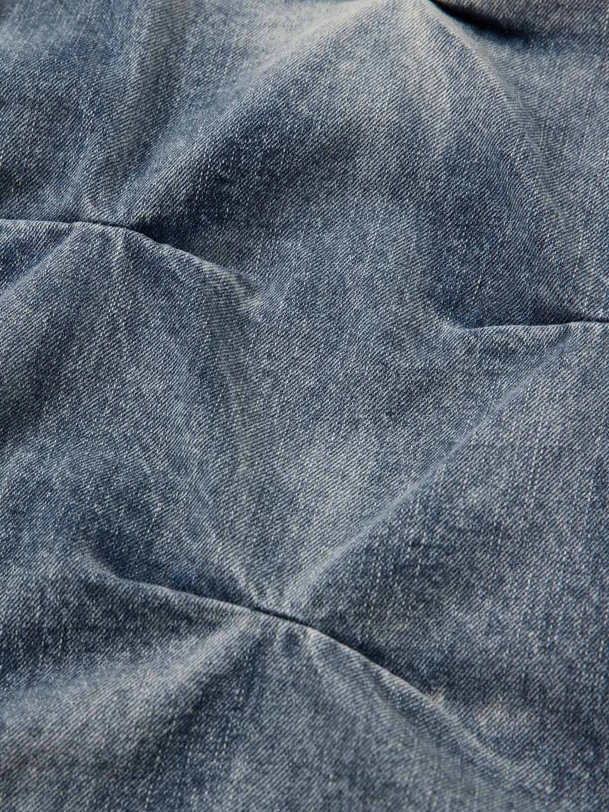 Pleated stacked jeans – pleat close-up | XoKool