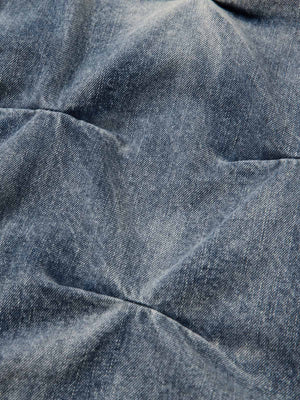 Pleated stacked jeans – pleat close-up | XoKool