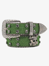 Rhinestone Skull Belt