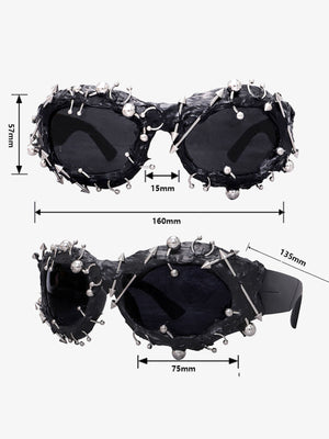 Rivet Punk Style Sunglasses - thumbnail 5