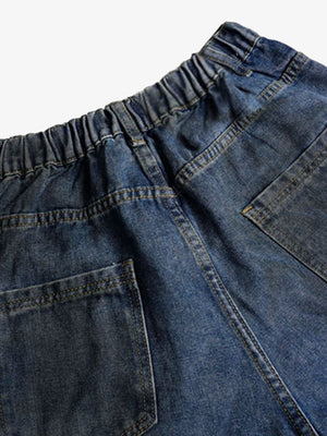 Barrel jeans – back elastic waistband close-up | XoKool