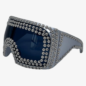Punk Party Oversized Square Studded Sunglasses - thumbnail 7