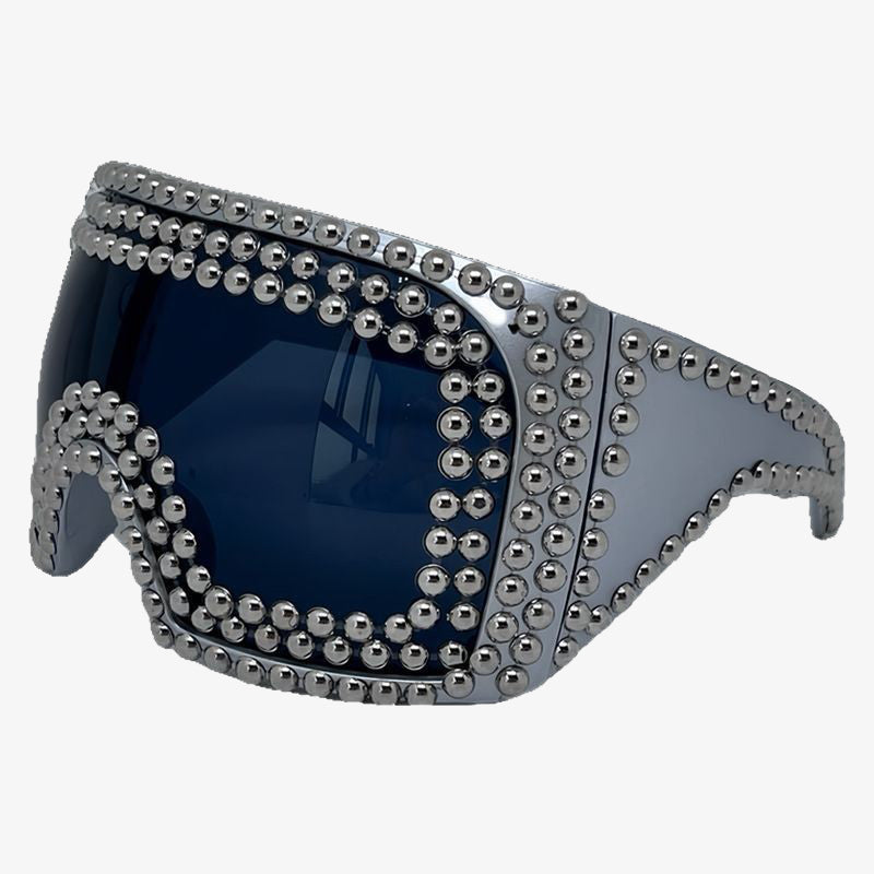 Punk Party Oversized Square Studded Sunglasses - image 7