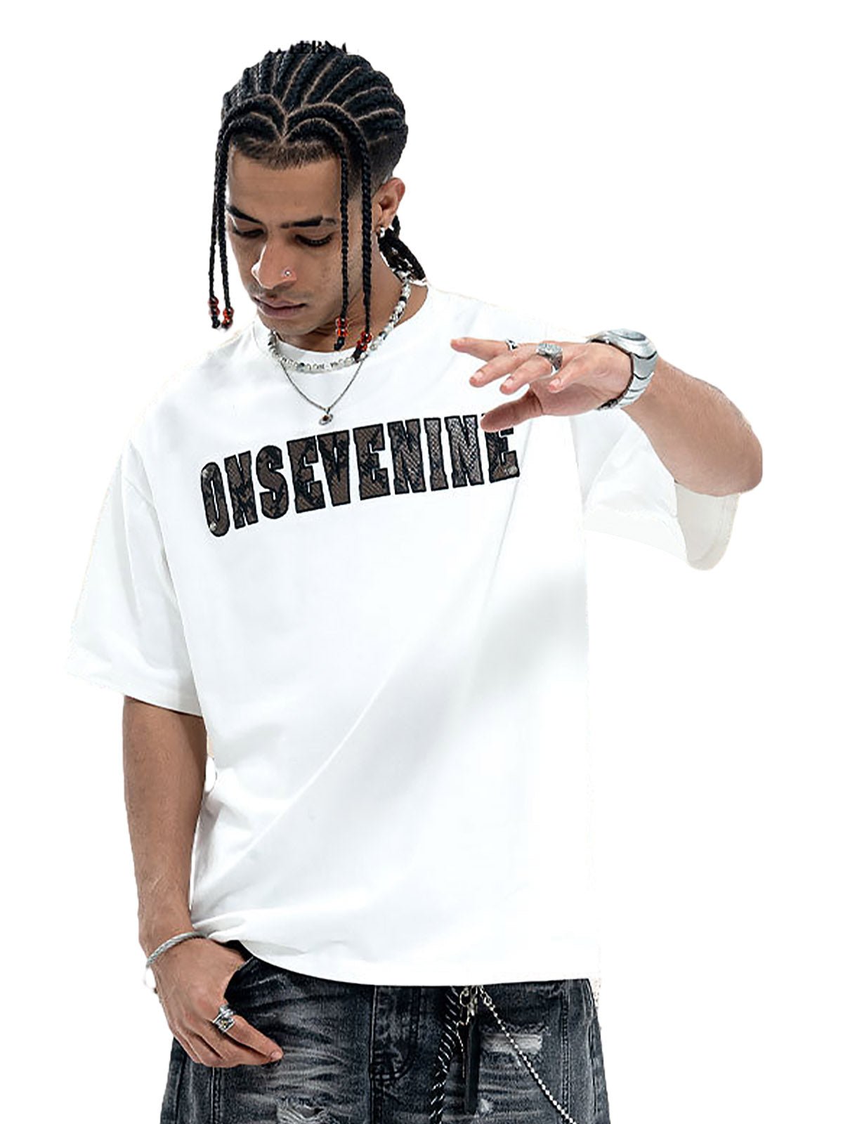 Camouflage Letter Short Sleeve T-Shirt - image 7