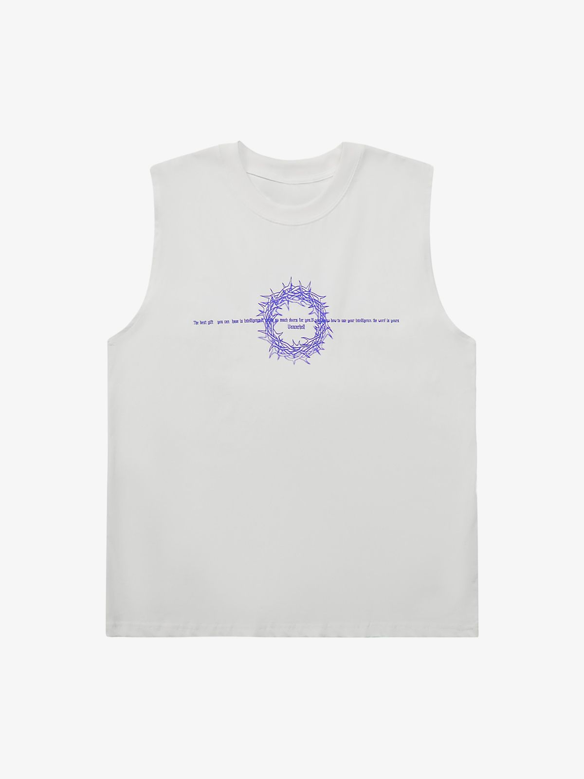 Thorn Ring Retro Font Street Rap Sleeveless Vest