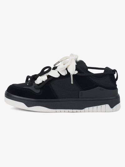 Baskets de skate chunky noires à gros lacets