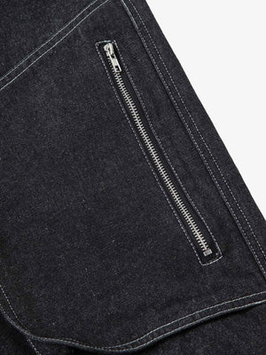Black cargo jeans – side zip pocket close-up | XoKool