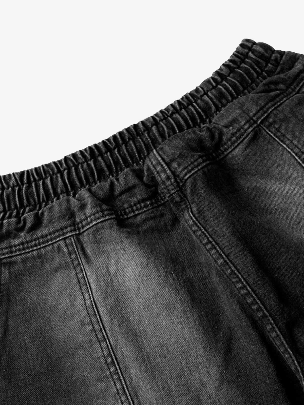 Drawstring panel jeans – waist close-up | XoKool