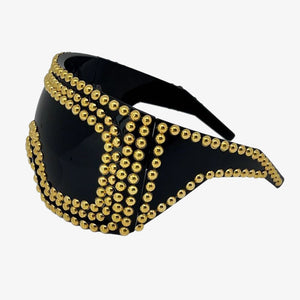 Punk Party Oversized Square Studded Sunglasses - thumbnail 6