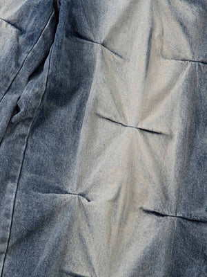 Pleated stacked jeans – pleat close-up | XoKool
