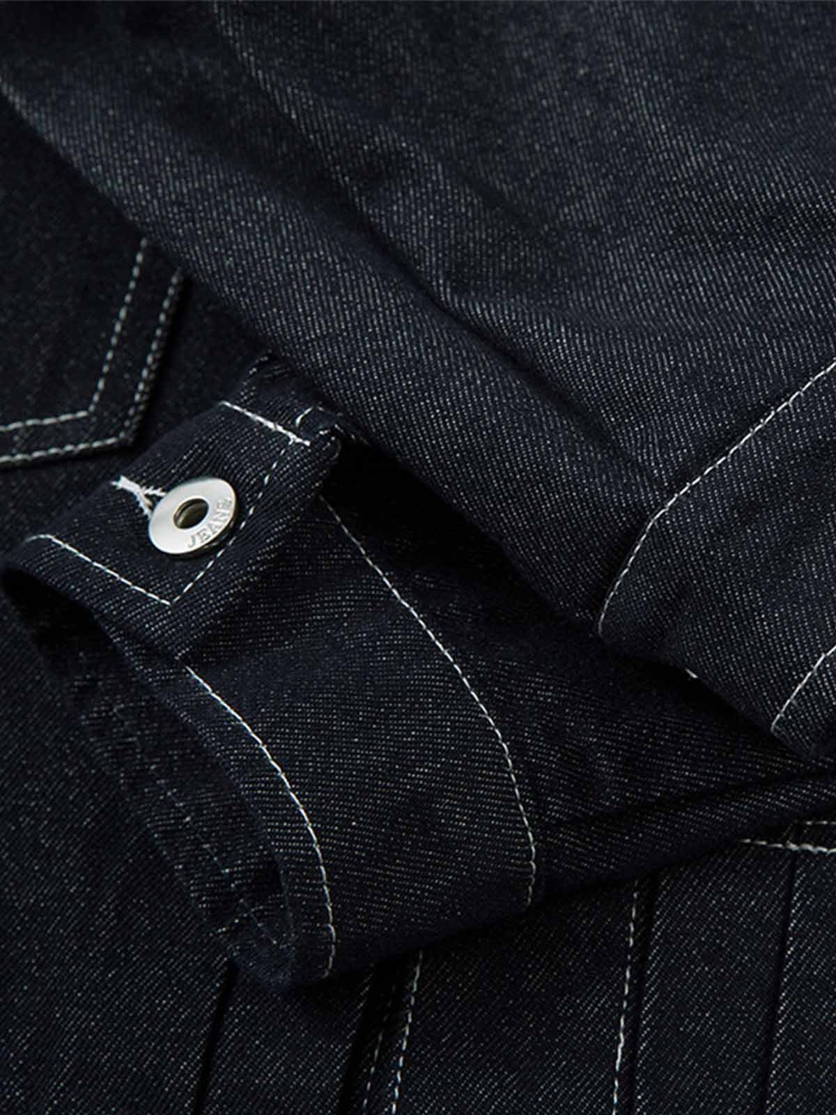 Chaqueta de denim crudo – detalle del puño | XoKool