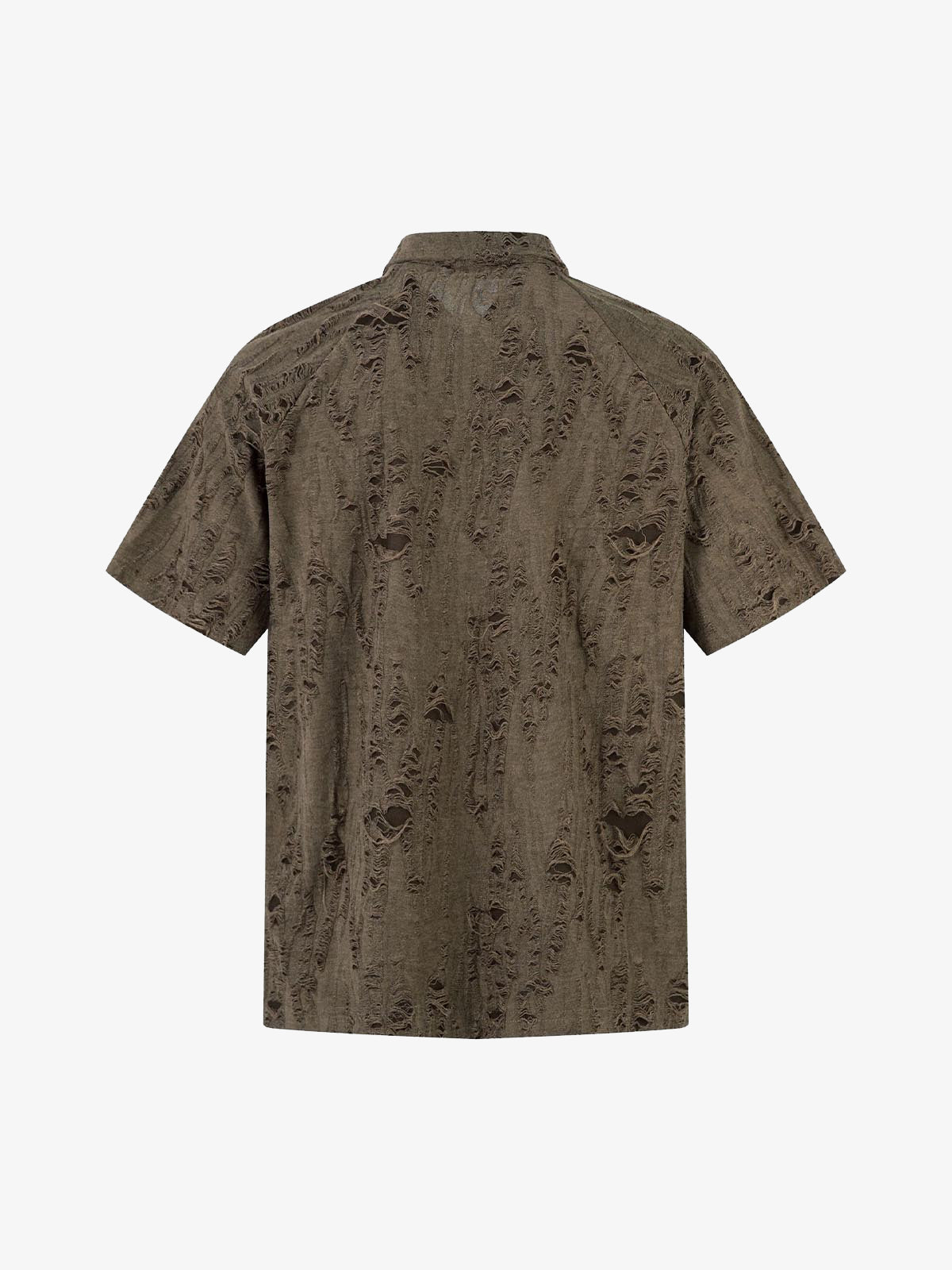 Distressed Ripped Short Sleeve Shirt - image 12