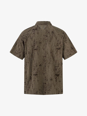 Distressed Ripped Short Sleeve Shirt - thumbnail 12