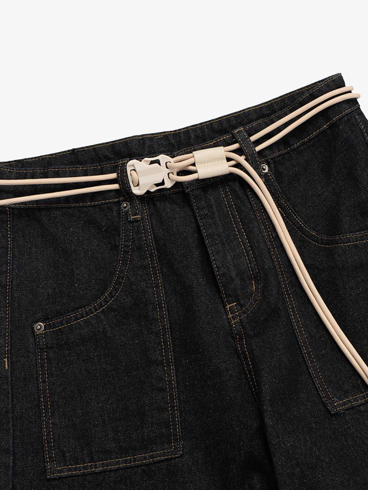 Cleanfit Buckle Belt Baggy Jeans - image 6