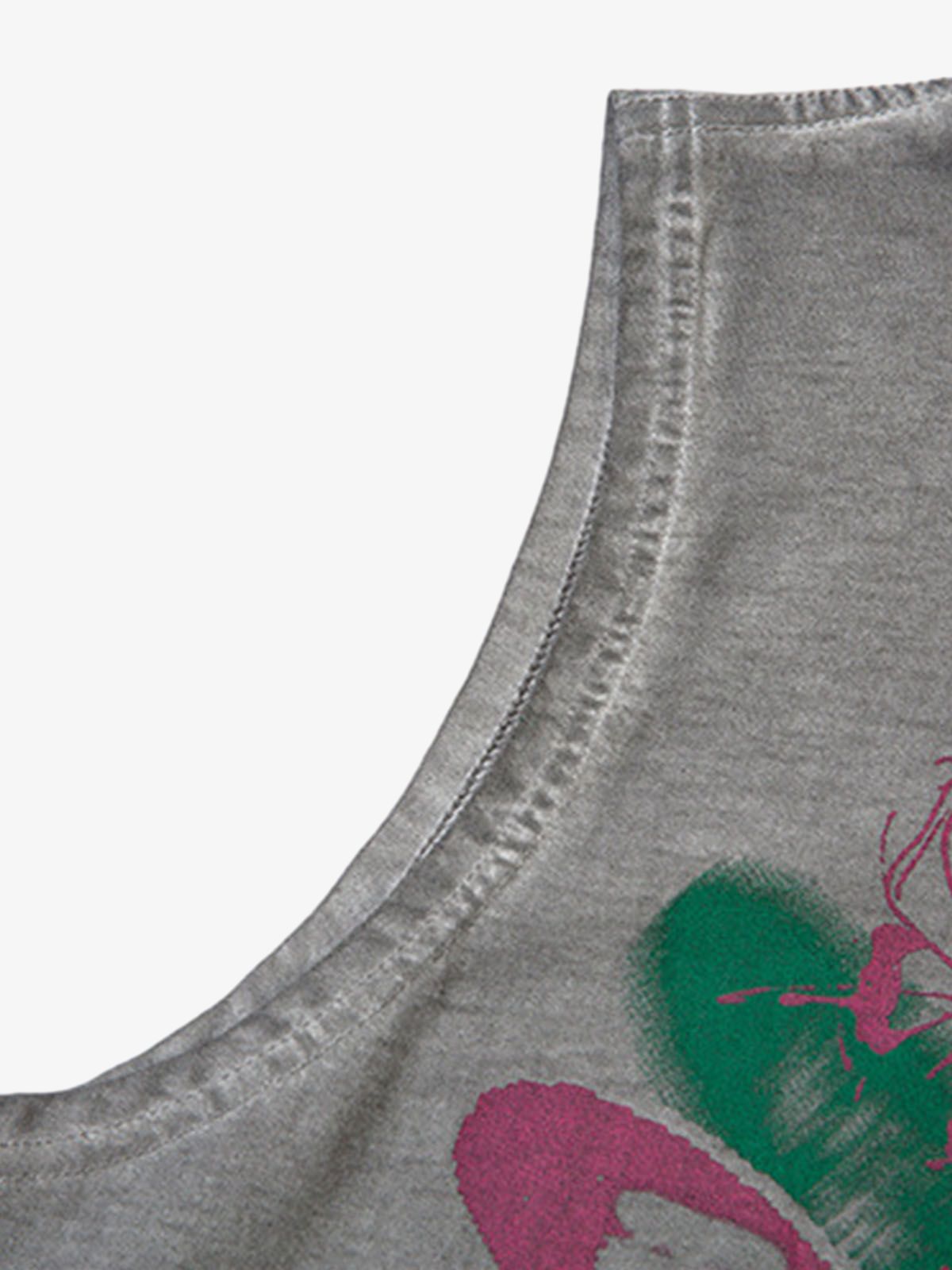 Raw Edge Butterfly Print Vest - image 15
