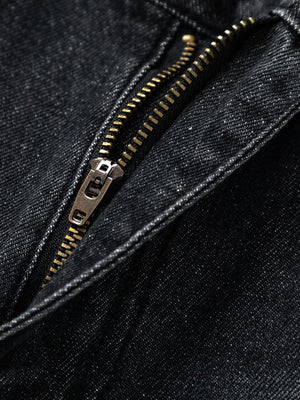 Schwarze Camo Jeans – Reißverschluss im Detail | XoKool