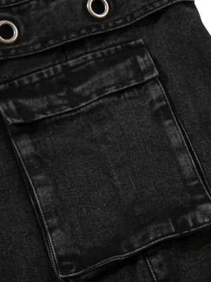 Grommet cargo jeans – cargo pocket + grommet close-up | XoKool
