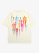 Colorful Full Of Stars Printed T-shirt
