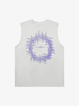 Thorn Ring Retro Font Street Rap Sleeveless Vest