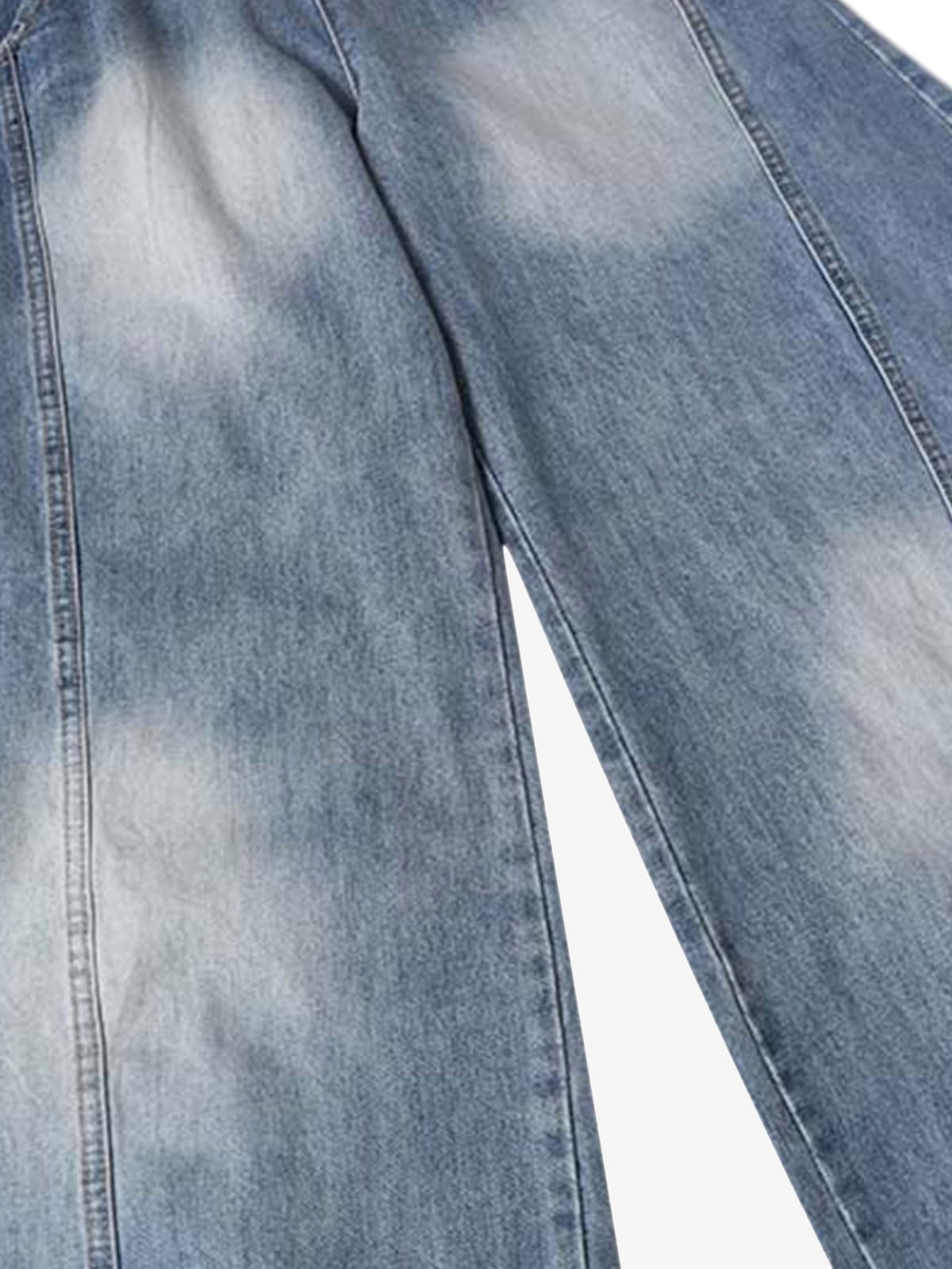 Bleached wide leg jeans – bleached spot close-up | XoKool