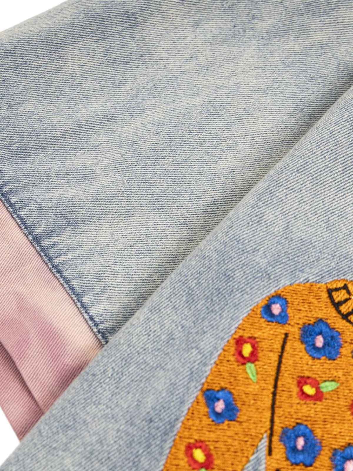 Embroidered Patch Denim Shirt - image 7