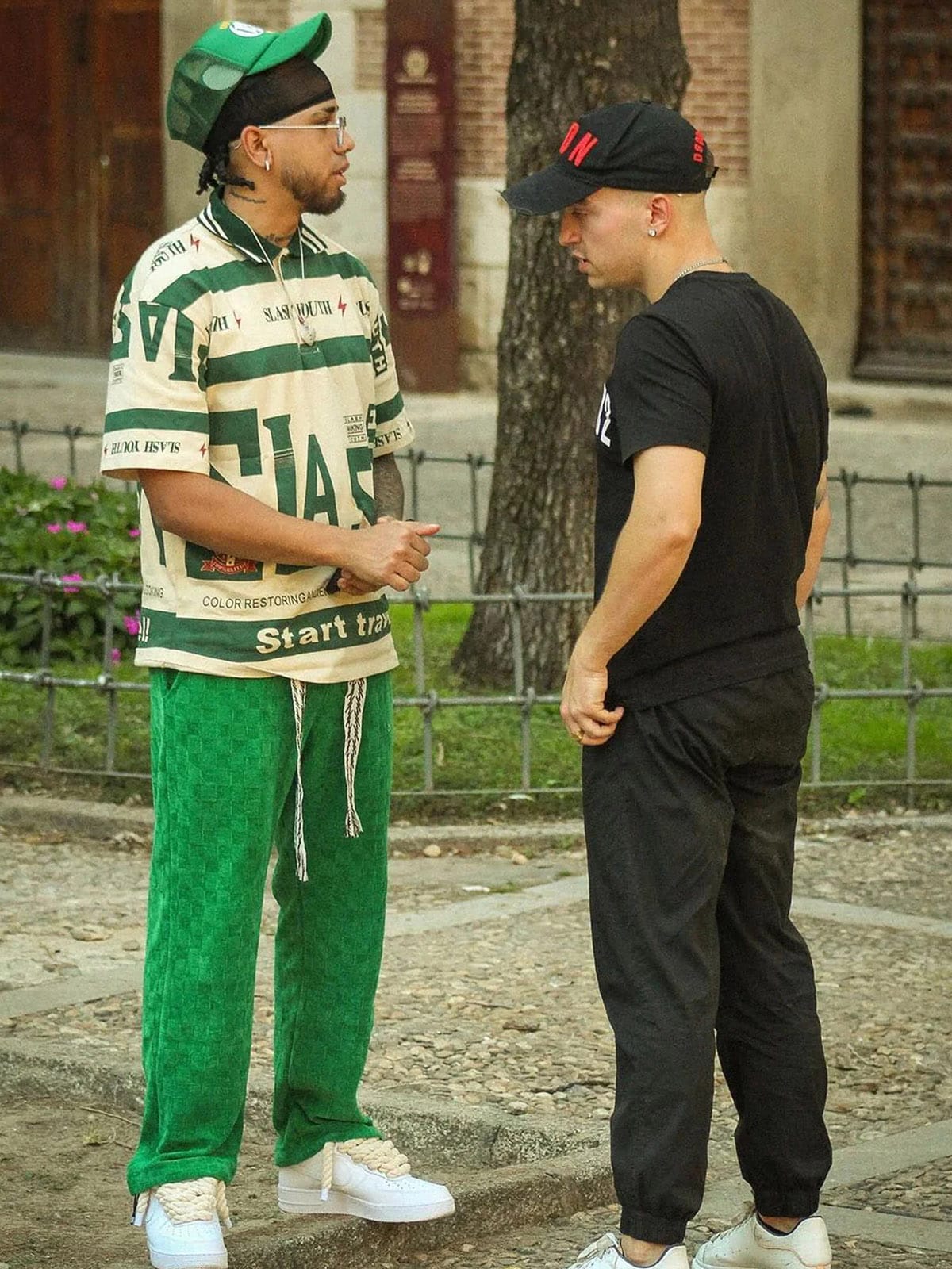 Contrast Color Slash Polo Shirt - image 3