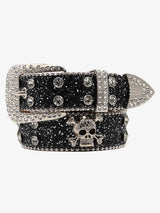 Rhinestone Skull Belt