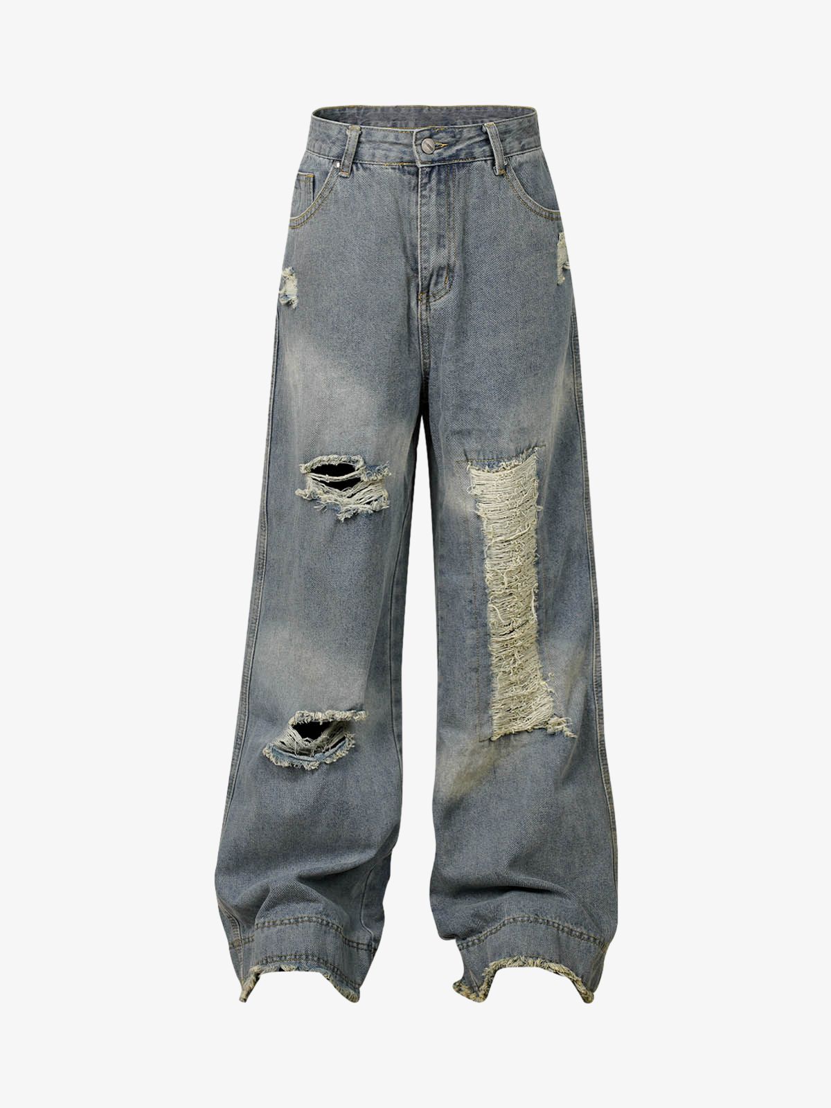Washed Ripped Baggy Jeans