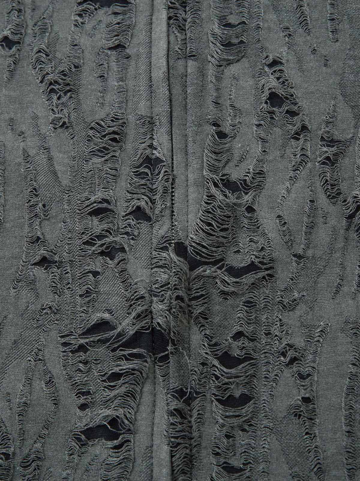 Distressed Ripped Short Sleeve Shirt - image 3