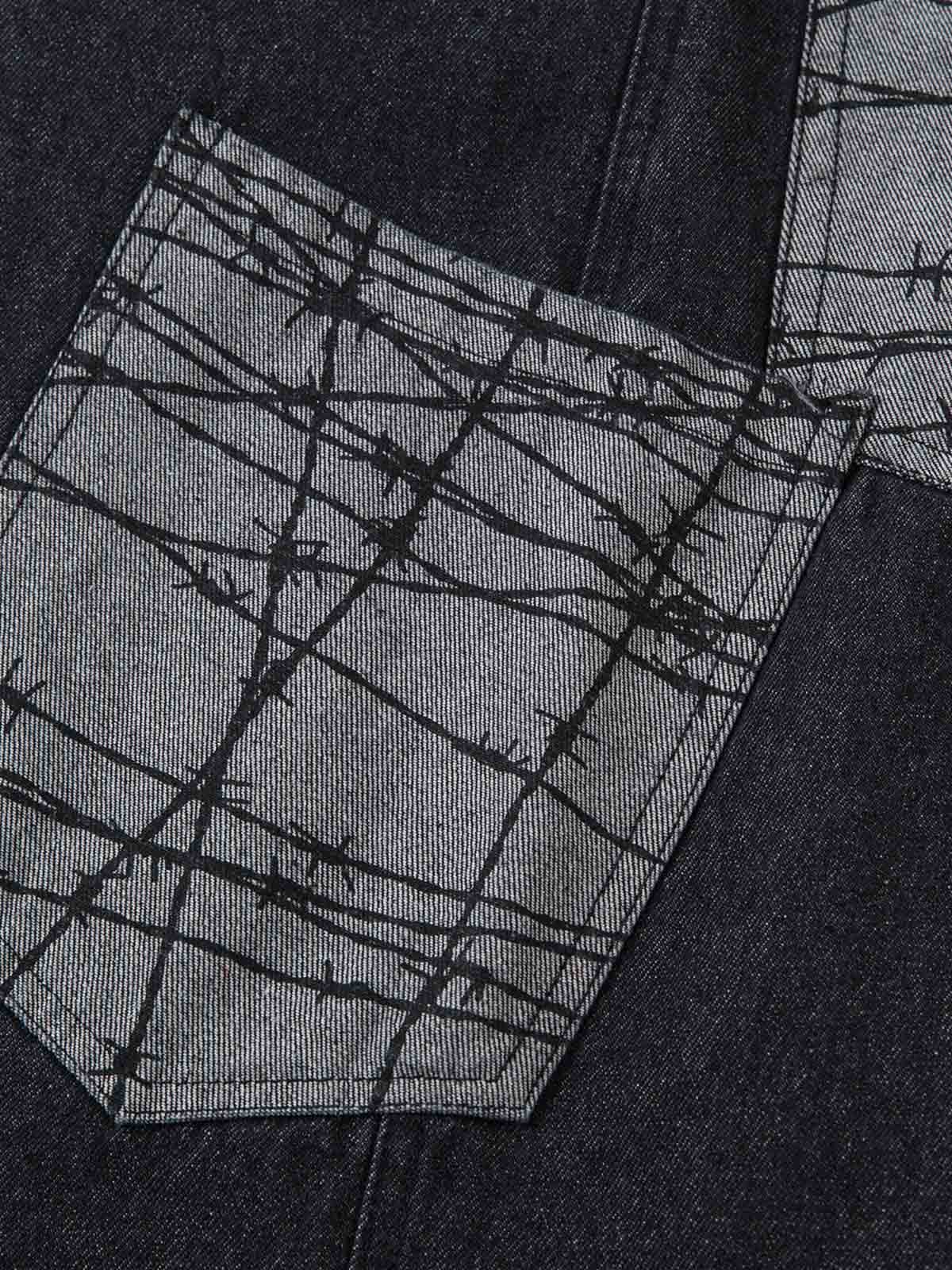 Black wide leg jeans – back pocket close-up | XoKool