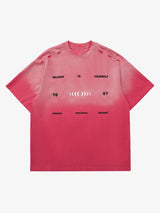 High Street Gradient Design Hole T-shirt