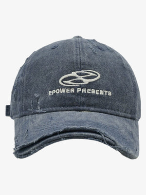 Ripped Denim Baseball Cap - thumbnail 5