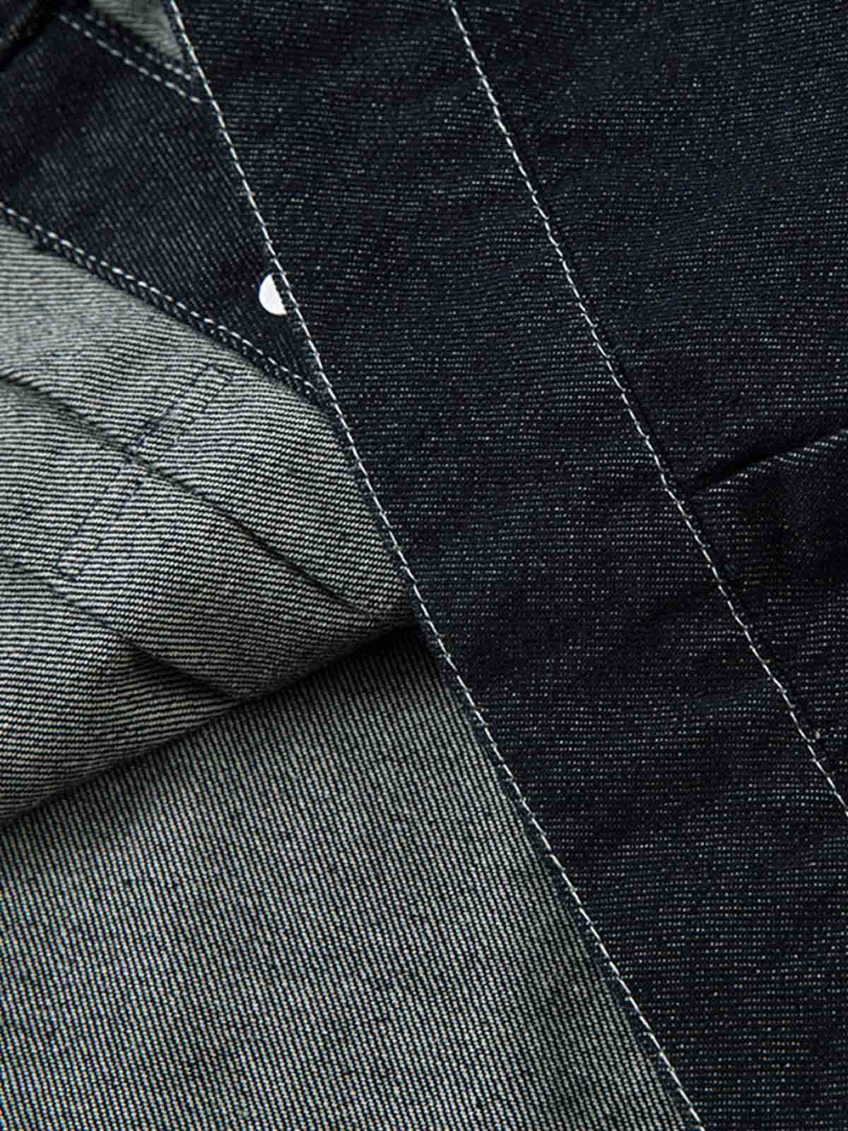 Chaqueta de denim crudo – detalle del interior sin forro | XoKool