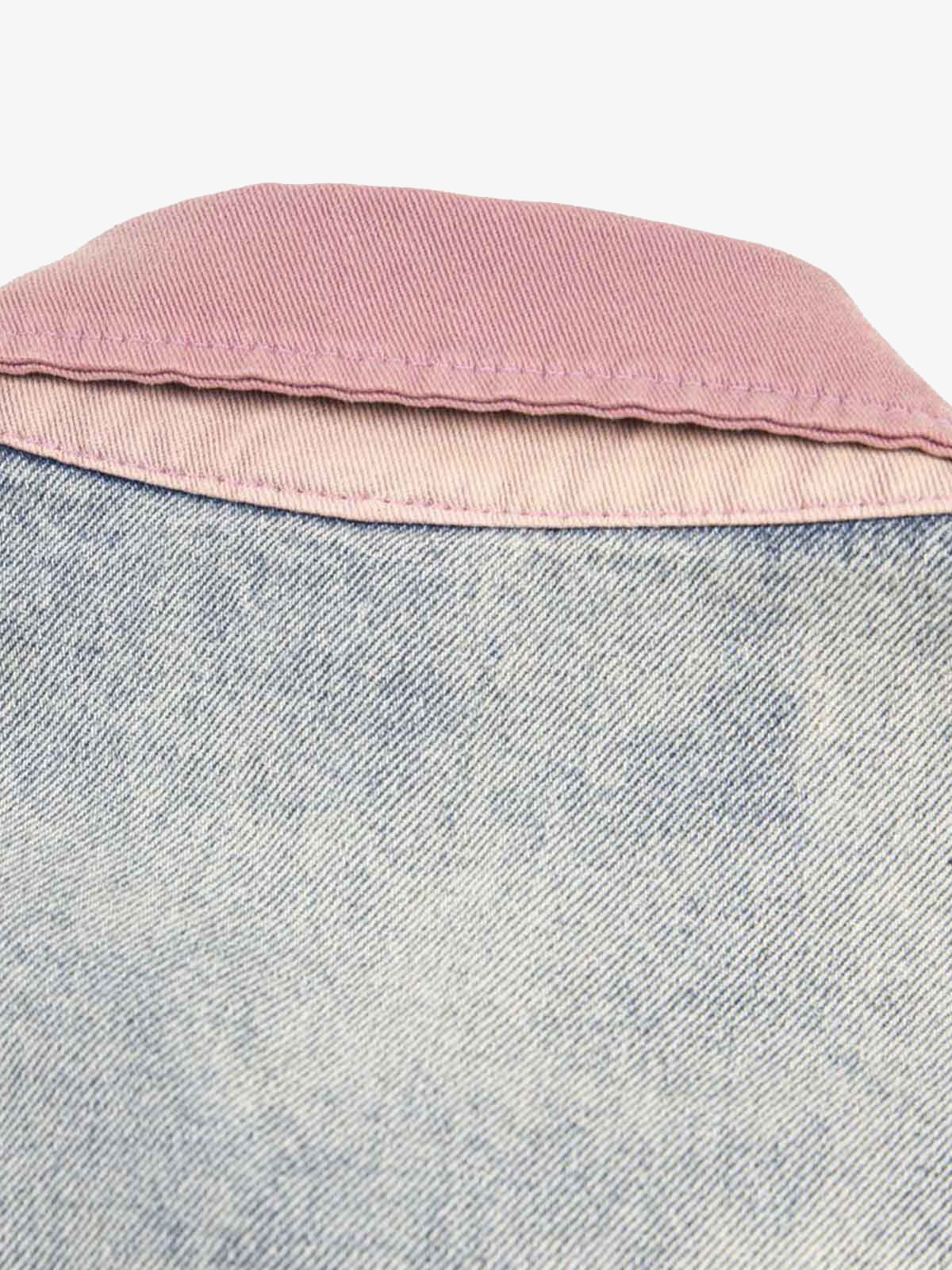 Embroidered Patch Denim Shirt - image 8