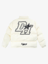 Retro Letter Print Down Jacket - 1393