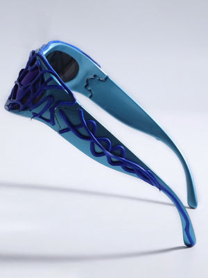 Futuristic Wavy Frame Sunglasses - thumbnail 8