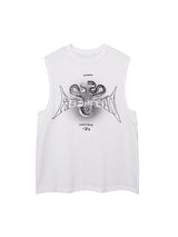 Aborfend Tank Top Gothic Streetwear Sleeveless Style - 6011