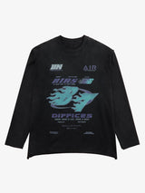 Washed Edge Long Sleeve T-Shirt